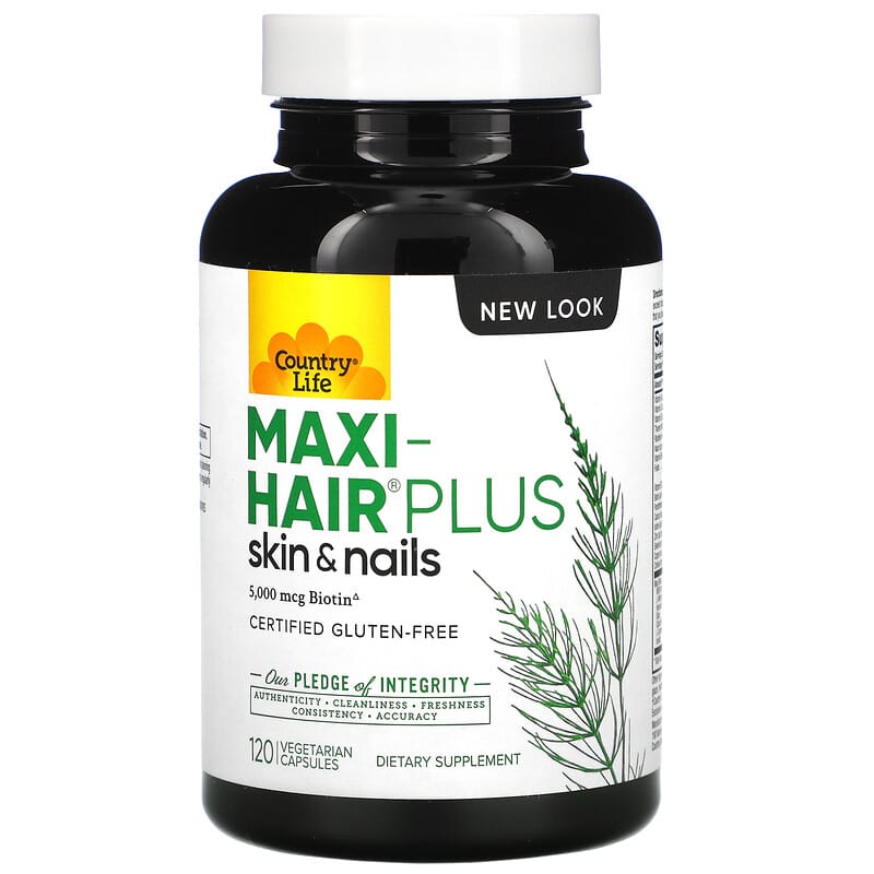 Country Life Maxi-Hair Plus 5,000 mcg 120 viên 1 Country Life Maxi-Hair Plus 5.000 mcg 120 Vegetarian Capsules 015794050438