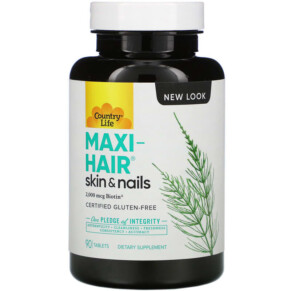Country Life Maxi-Hair Skin & Nails 90 Tablets 015794050247