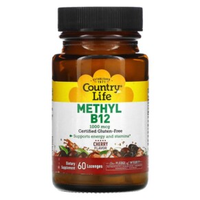 Country Life Methyl B12 Cherry 1.000 mcg 60 Lozenges 015794063001