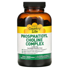 Country Life Phosphatidyl Choline Complex 1.200 mg 200 Softgels 015794045533