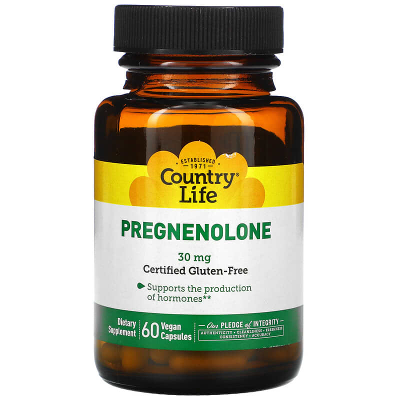 Country Life Pregnenolone 30 mg 60 viên 1 Country Life Pregnenolone 30 mg 60 Vegan Capsules 015794017059