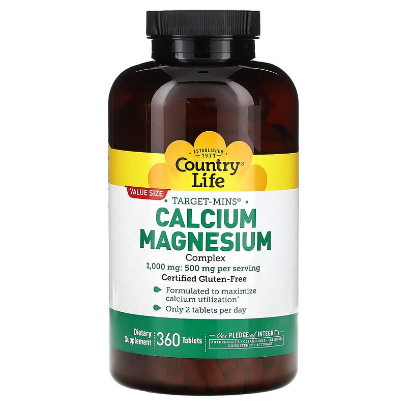 Country Life Target-Mins Calcium-Magnesium Complex 360 viên 1 Country Life Target-Mins Calcium-Magnesium Complex 360 Tablets 015794024897