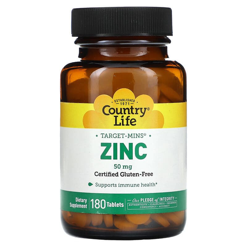 Country Life Target-Mins Zinc 50 mg 180 viên 1 Country Life Target-Mins Zinc 50 mg 180 Tablets 015794025214