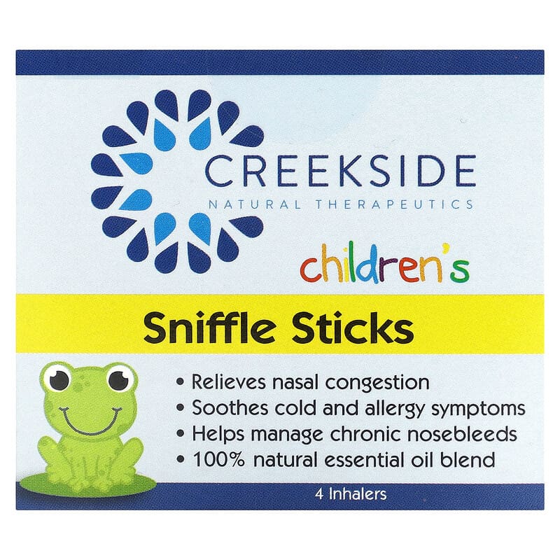 Creekside Natural Therapeutics Children's Sniffle Sticks 4 Inhalers 1 Creekside Natural Therapeutics Children's Sniffle Sticks 4 Inhalers 856075004371