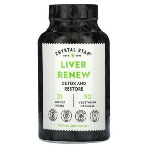 Crystal Star Liver Renew Detox and Restore 90 Vegetarian Capsules 747889030000