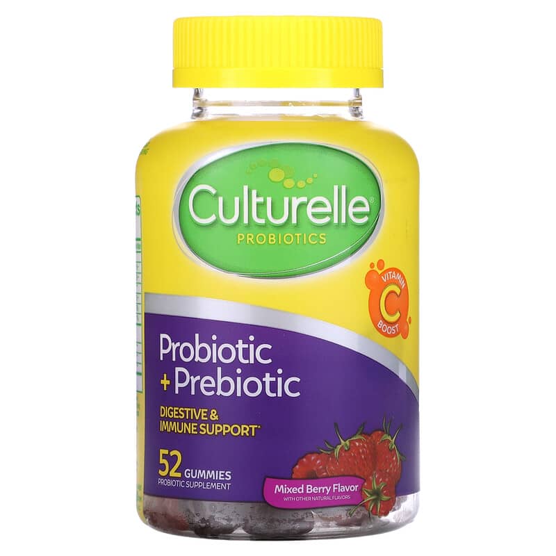 Culturelle Probiotic + Prebiotic Gummies Mixed Berry 52 Gummies 1 Culturelle Probiotic + Prebiotic Gummies Mixed Berry 52 Gummies 049100400921