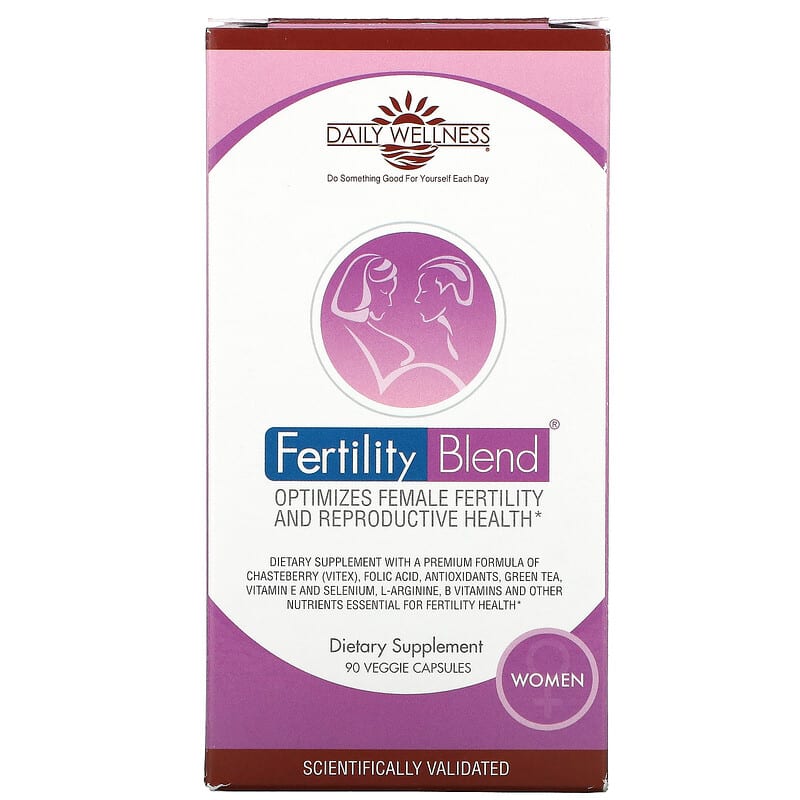 Daily Wellness Company Fertility Blend for Women 90 viên 1 Daily Wellness Company Fertility Blend for Women 90 Veggie Capsules 631462200143