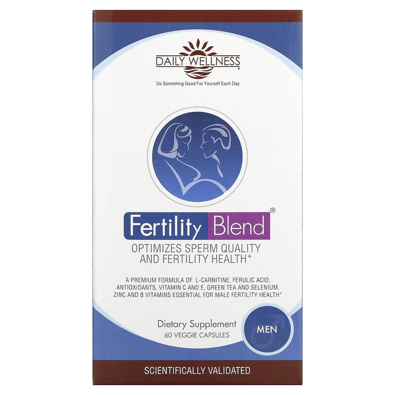 Daily Wellness Company Fertility Blend Men 60 viên 1 Daily Wellness Company Fertility Blend Men 60 Veggie Capsules 631462230157