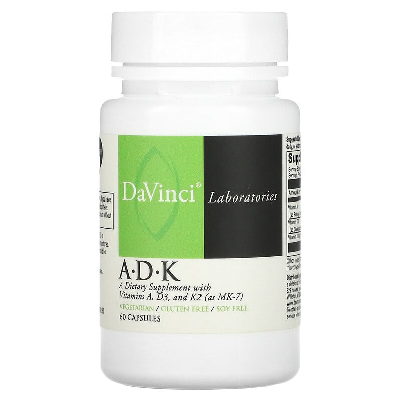 DaVinci Laboratories of Vermont A-D-K 60 viên 1 DaVinci Laboratories of Vermont A-D-K 60 Capsules 026664001023