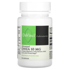 DaVinci Laboratories of Vermont Micronized DHEA 10 mg 90 Capsules 026664249395