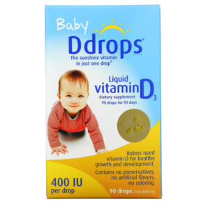Ddrops Baby Liquid Vitamin D3 400 IU 90 Drops 0.08 fl oz (2.5 ml) 851228000064