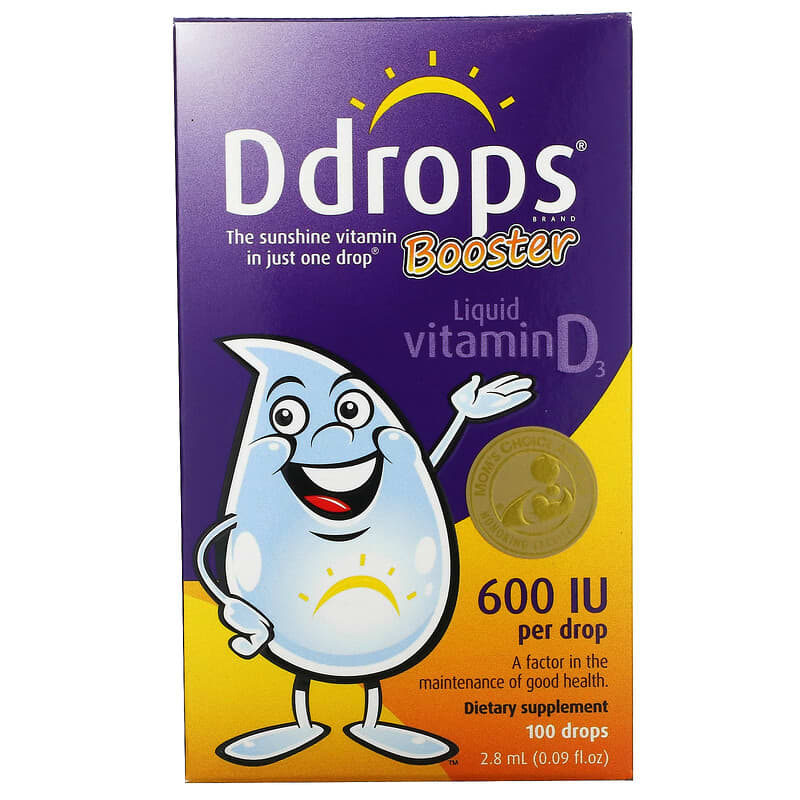 Ddrops Booster Liquid Vitamin D3 600 IU 0.09 fl oz (2.8 ml) 1 Ddrops Booster Liquid Vitamin D3 600 IU 0.09 fl oz (2.8 ml) 851228000118