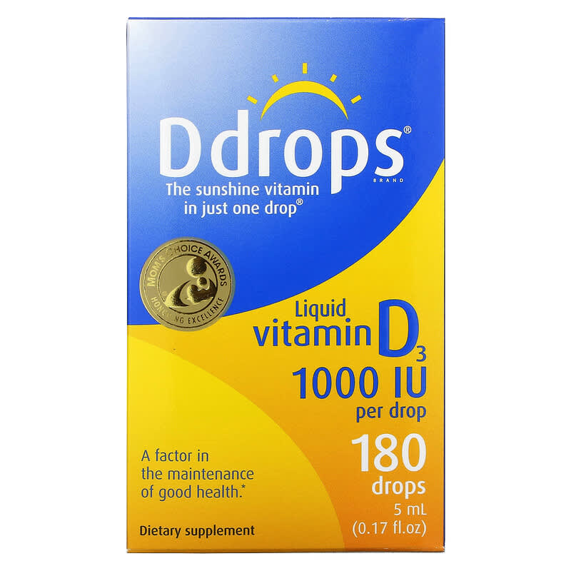 Ddrops Liquid Vitamin D3 1000 IU 0.17 oz (5 ml) 1 Ddrops Liquid Vitamin D3 1000 IU 0.17 fl oz (5 ml) 851228000057