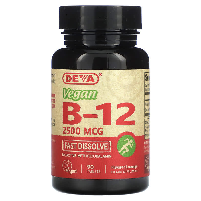 Deva Vegan B12 2,500 mcg 90 viên 1 Deva Vegan B12 Fast-Dissolve 2.500 mcg 90 Tablets 895634000430