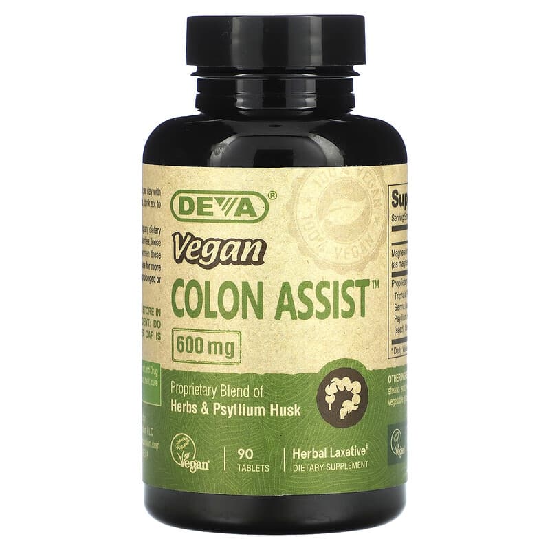 Deva Vegan Colon Assist 600 mg 90 Tablets 1 Deva Vegan Colon Assist 600 mg 90 Tablets 895634000164