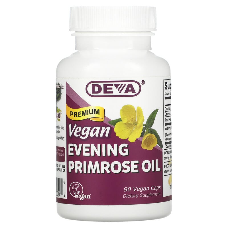 Deva Vegan Premium Evening Primrose Oil 90 Vegan Caps 1 Deva Vegan Premium Evening Primrose Oil 90 Vegan Caps 895634000249