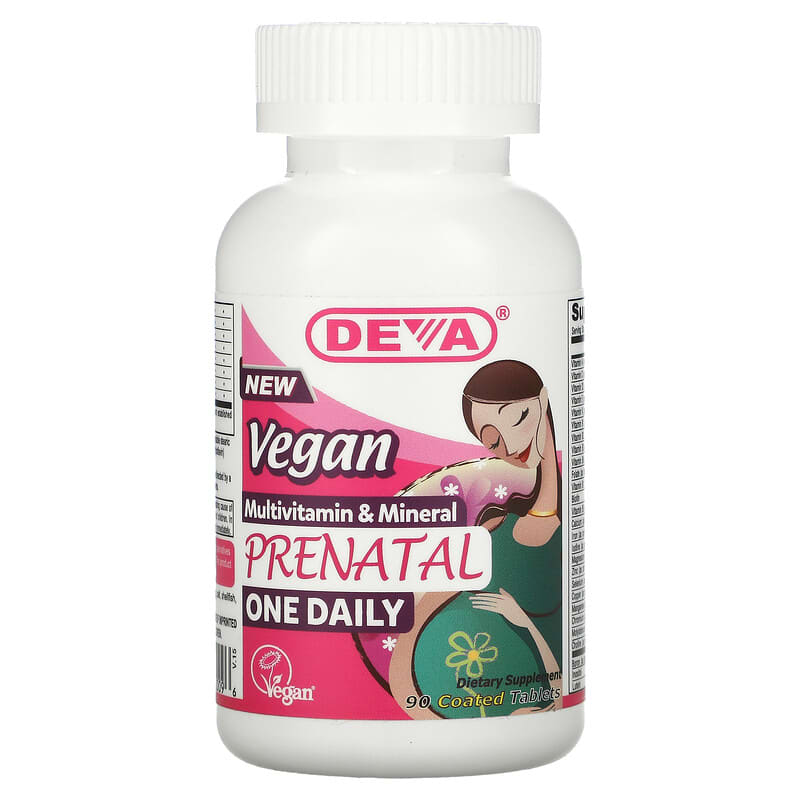 Deva Vegan Prenatal Multivitamin & Mineral One Daily 90 Coated Tablets 1 Deva Vegan Prenatal Multivitamin & Mineral One Daily 90 Coated Tablets 895634000096