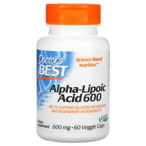 Doctor's Best Alpha-Lipoic Acid 600 mg 60 Veggie Caps 753950001336