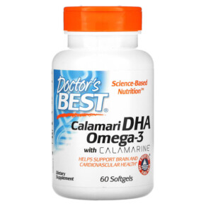 Doctor's Best Calamari DHA Omega-3 with Calamarine 60 Softgels 753950002593