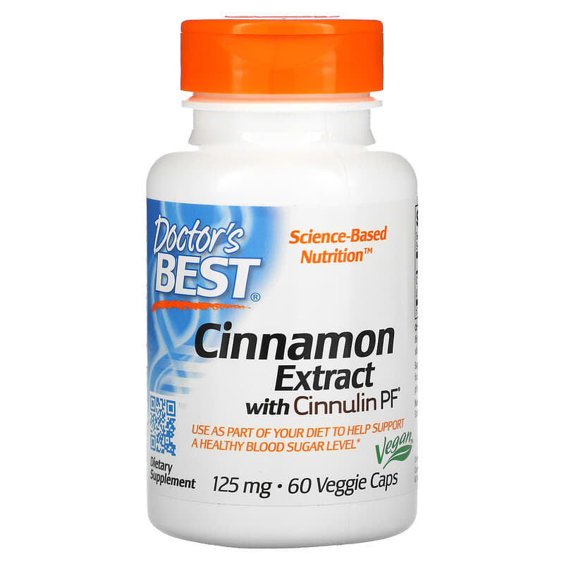 Doctor's Best Cinnamon Extract with Cinnulin PF 125 mg 60 viên 1 Doctor's Best Cinnamon Extract with Cinnulin PF 125 mg 60 Veggie Caps 753950001305