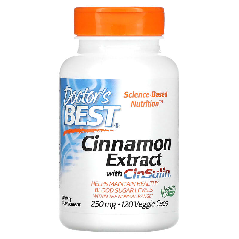 Doctor's Best Cinnamon Extract with CinSulin 250 mg 120 viên 1 Doctor's Best Cinnamon Extract with CinSulin 250 mg 120 Veggie Caps 753950004634