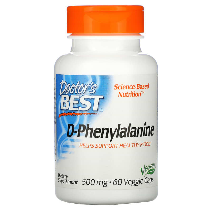 Doctor's Best D-Phenylalanine 500 mg 60 Veggie Caps 1 Doctor's Best D-Phenylalanine 500 mg 60 Veggie Caps 753950001107