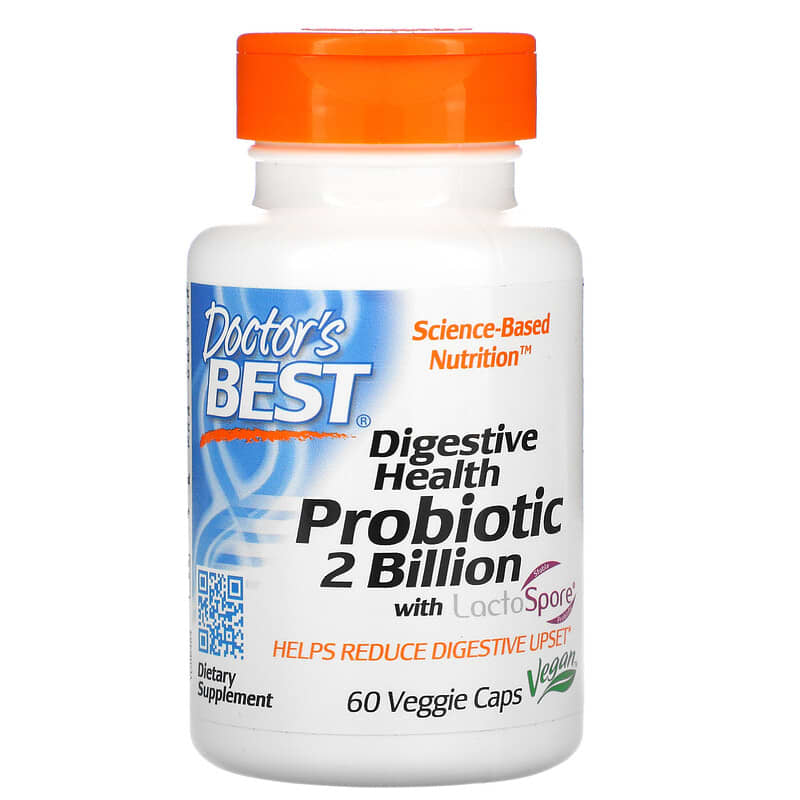 Doctor's Best Digestive Health Probiotic with LactoSpore 2 Billion 60 Veggie Caps 1 Doctor's Best Digestive Health Probiotic with LactoSpore 2 Billion 60 Veggie Caps 753950004641