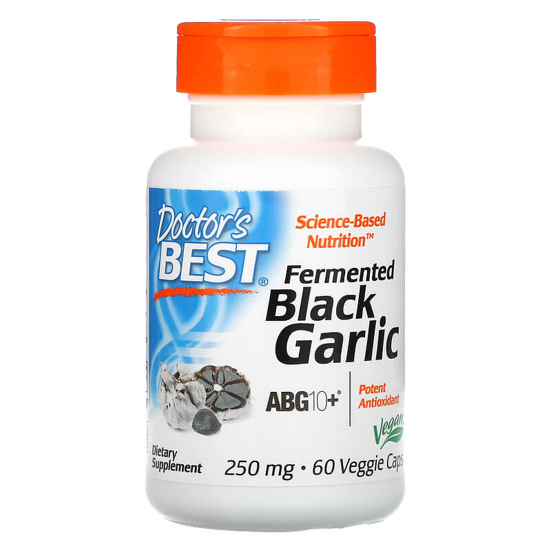 Doctor's Best Fermented Black Garlic ABG10+ 250 mg 60 Veggie Caps 1 Doctor's Best Fermented Black Garlic ABG10+ 250 mg 60 Veggie Caps 753950005716