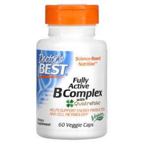 Doctor's Best Fully Active B Complex with Quatrefolic 60 Veggie Caps 753950005013