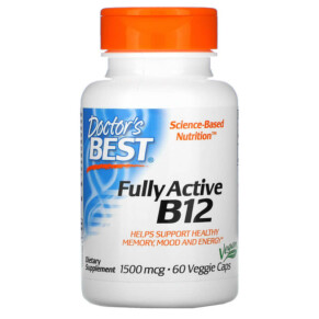 Doctor's Best Fully Active B12 1.500 mcg 60 Veggie Caps 753950002869