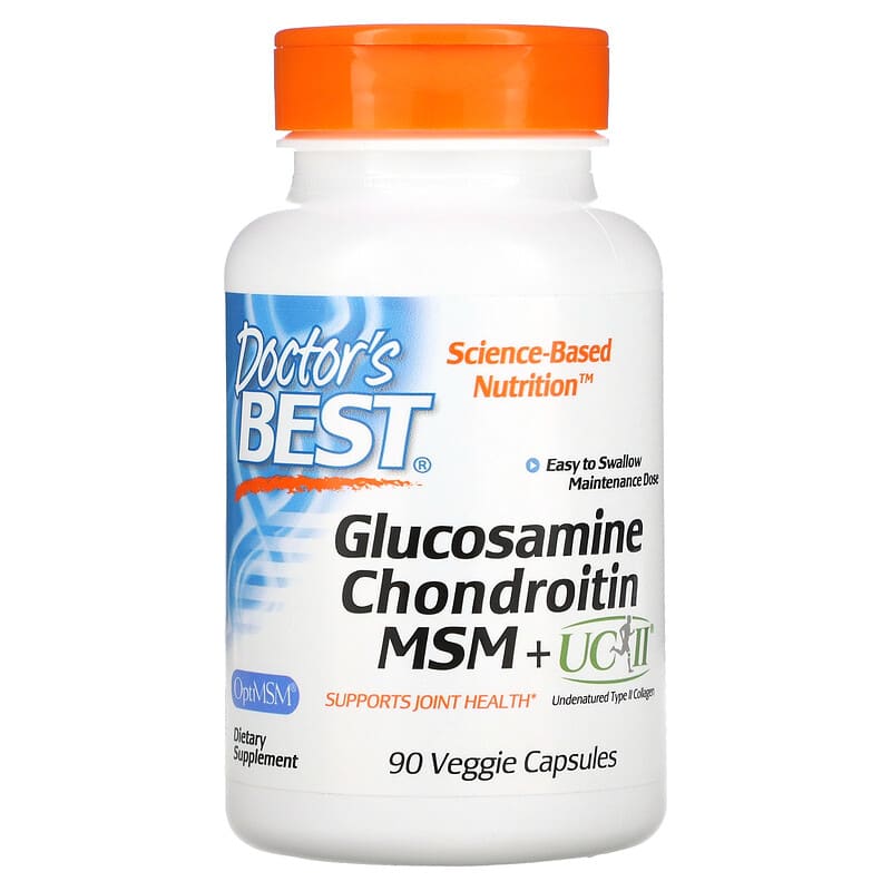 Doctor's Best Glucosamine Chondroitin MSM + UCII 90 Veggie Capsule 1 Doctor's Best Glucosamine Chondroitin MSM + UCII 90 Veggie Capsule 753950005921