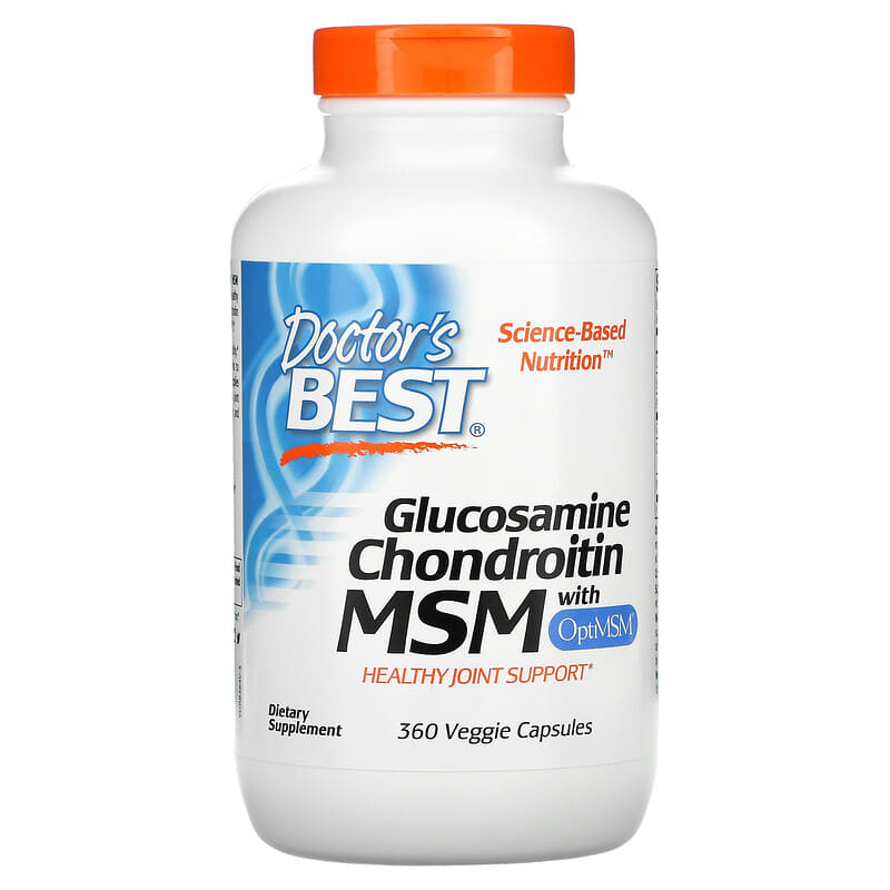 Doctor's Best Glucosamine Chondroitin MSM with OptiMSM 360 Veggie Capsules 1 Doctor's Best Glucosamine Chondroitin MSM with OptiMSM 360 Veggie Capsules 753950003644