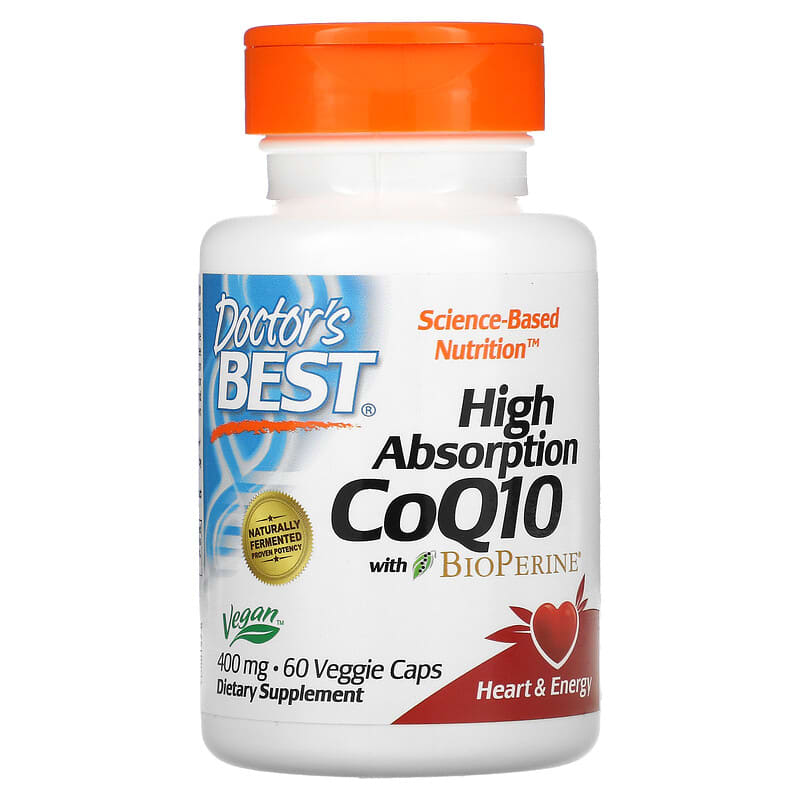 Doctor's Best High Absorption CoQ10 with BioPerine 400 mg 60 Veggie Caps 1 Doctor's Best High Absorption CoQ10 with BioPerine 400 mg 60 Veggie Caps 753950001572