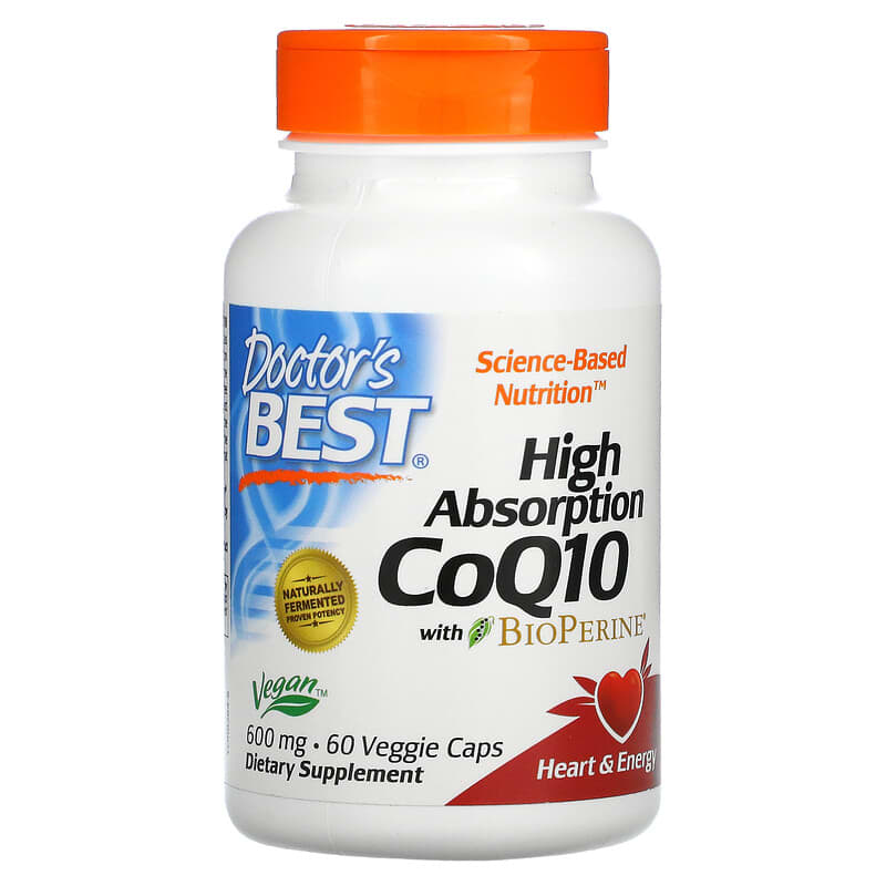 Doctor's Best High Absorption CoQ10 with BioPerine 600 mg 60 Veggie Caps 1 Doctor's Best High Absorption CoQ10 with BioPerine 600 mg 60 Veggie Caps 753950002647
