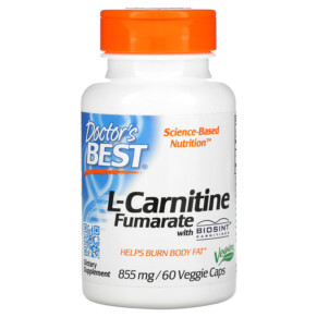 Doctor's Best L-Carnitine Fumarate with Biosint Carnitines 855 mg 60 Veggie Caps 753950001060