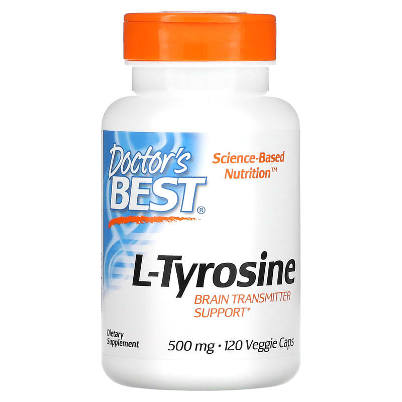 Doctor's Best L-Tyrosine 500 mg 120 Veggie Caps 1 Doctor's Best L-Tyrosine 500 mg 120 Veggie Caps 753950003163