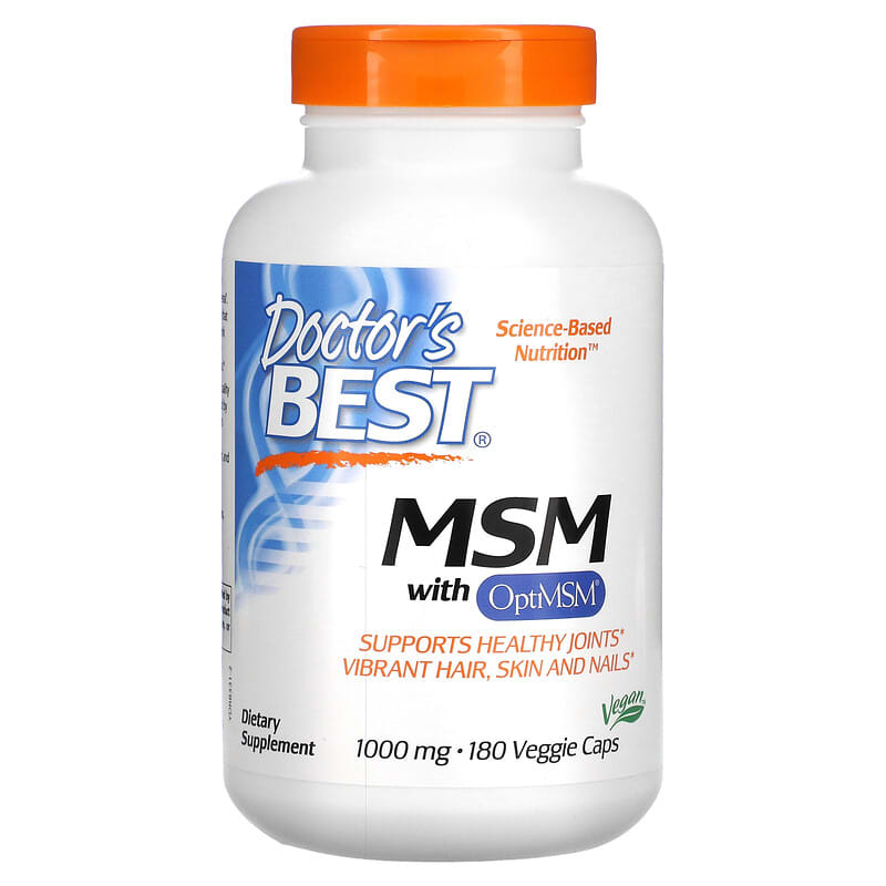Doctor's Best MSM with OptiMSM 1.000 mg 180 Veggie Caps 1 Doctor's Best MSM with OptiMSM 1.000 mg 180 Veggie Caps 753950003316
