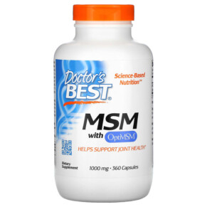 Doctor's Best MSM with OptiMSM 1.000 mg 360 Capsules 753950003170