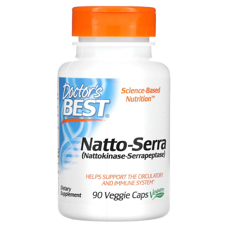 Doctor's Best Natto-Serra 90 viên 1 Doctor's Best Natto-Serra 90 Veggie Caps 753950002944