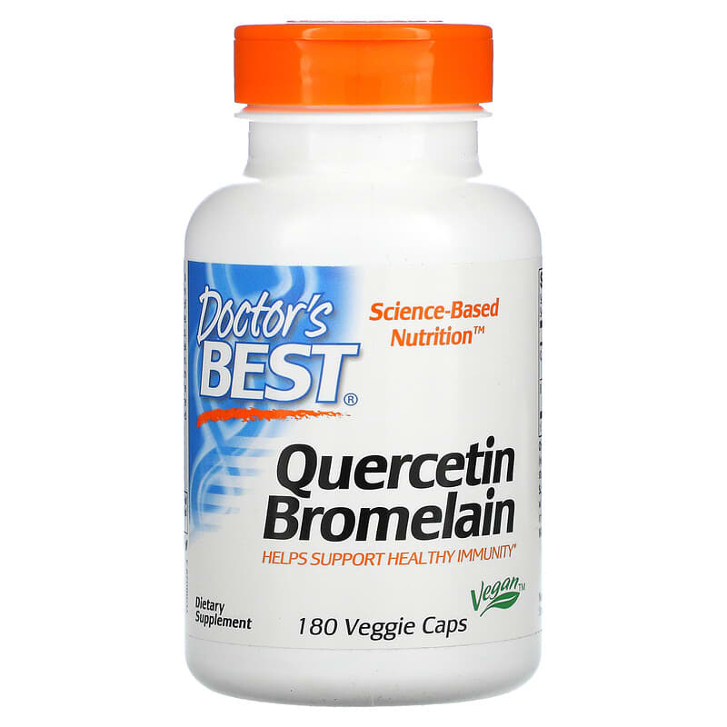 Doctor's Best Quercetin Bromelain 180 Veggie Caps 1 Doctor's Best Quercetin Bromelain 180 Veggie Caps 753950000292