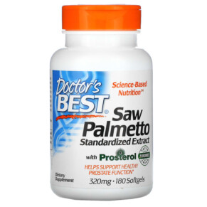 Doctor's Best Saw Palmetto Standardized Extract 320 mg 180 Softgels 753950002722