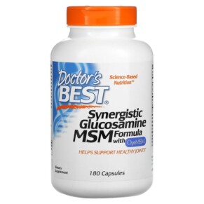 Doctor's Best Synergistic Glucosamine MSM Formula with OptiMSM 180 Capsules 753950000704