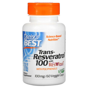 Doctor's Best Trans-Resveratrol 100 with ResVinol 100 mg 60 Veggie Caps 753950001718