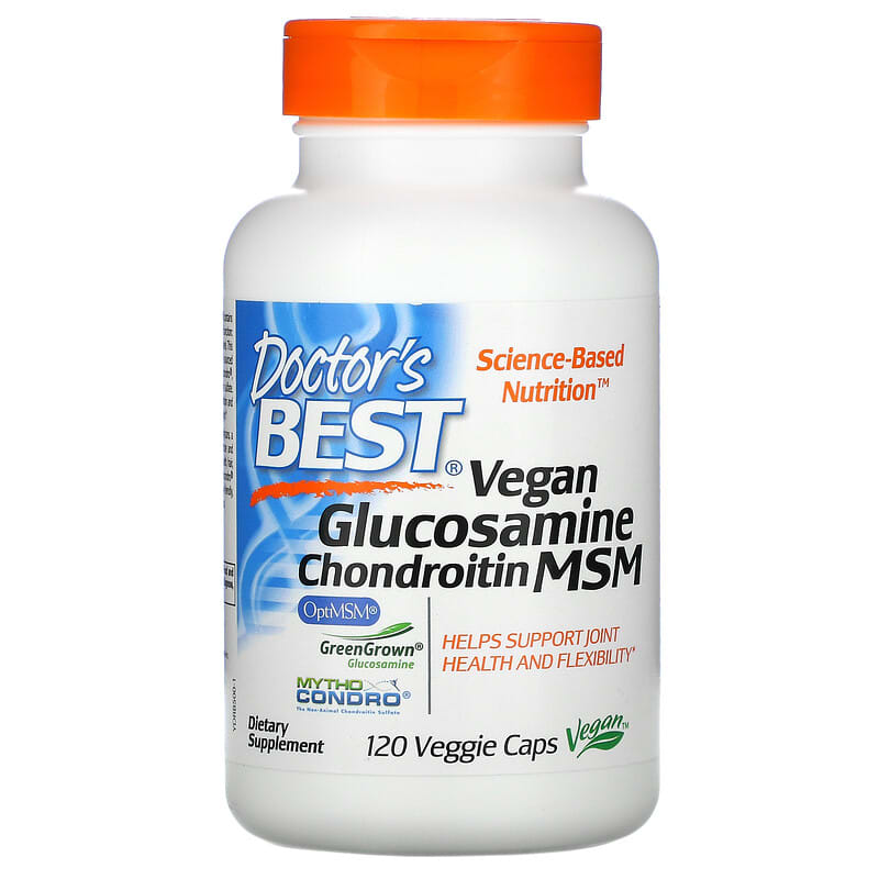 Doctor's Best Vegan Glucosamine Chondroitin MSM 120 Veggie Caps 1 Doctor's Best Vegan Glucosamine Chondroitin MSM 120 Veggie Caps 753950005006