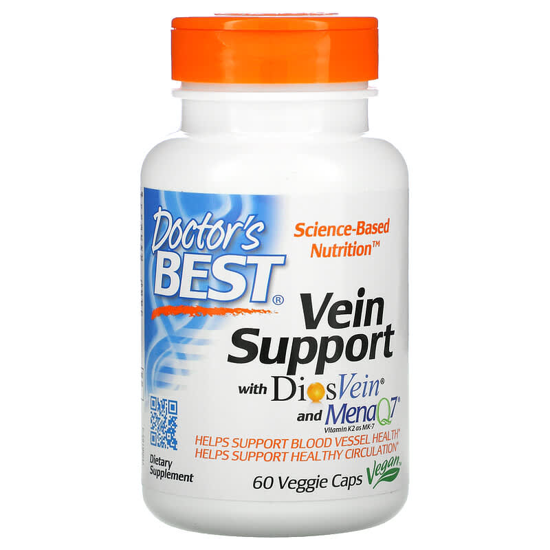 Doctor's Best Vein Support with DiosVein and MenaQ7 60 viên 1 Doctor's Best Vein Support with DiosVein and MenaQ7 60 Veggie Caps 753950001855