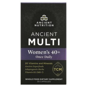 Dr. Axe / Ancient Nutrition Ancient Multi Women's 40+ Once Daily 30 Capsules 816401023711