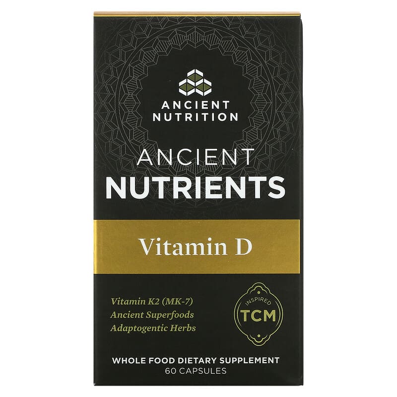 Dr. Axe / Ancient Nutrition Ancient Nutrients Vitamin D 60 viên 1 Dr. Axe / Ancient Nutrition Ancient Nutrients Vitamin D 60 Capsules 816401023278