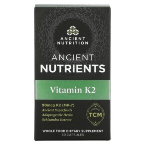 Dr. Axe / Ancient Nutrition Ancient Nutrients Vitamin K2 60 Capsules 816401023407