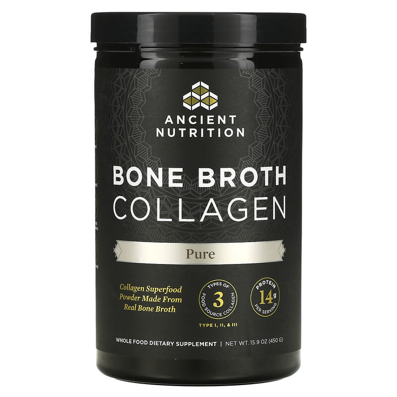 Dr. Axe / Ancient Nutrition Bone Broth Collagen Pure 15.9 oz (450 g) 1 Dr. Axe / Ancient Nutrition Bone Broth Collagen Pure 15.9 oz (450 g) 816401020048