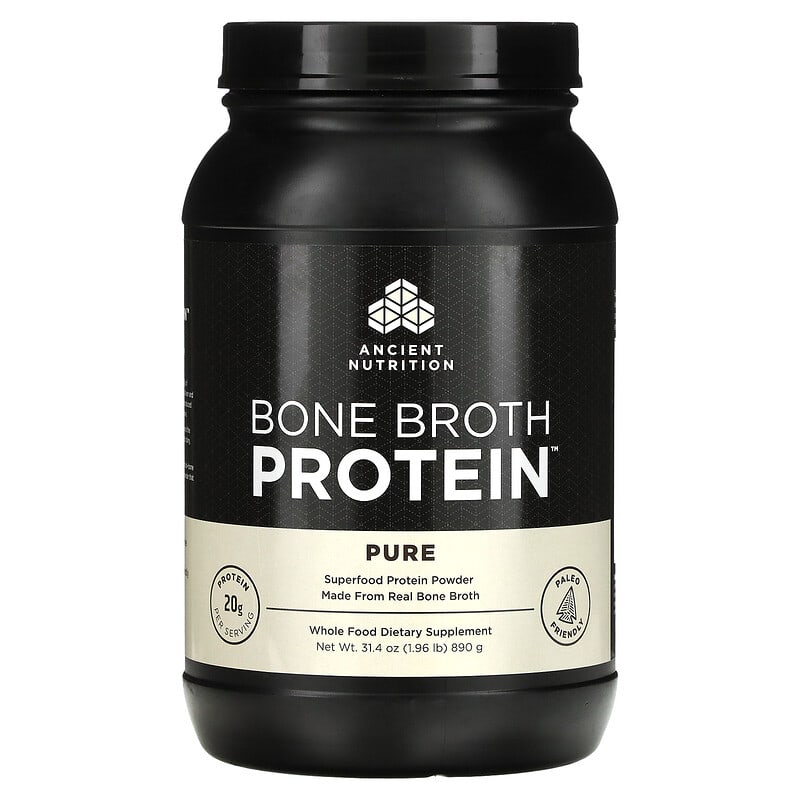 Dr. Axe / Ancient Nutrition Bone Broth Protein Pure 1.96 lbs (890 g) 1 Dr. Axe / Ancient Nutrition Bone Broth Protein Pure 1.96 lbs (890 g) 816401020239